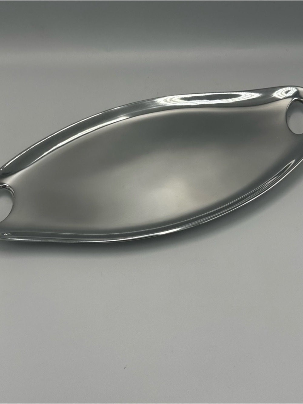 Nambe Portables Silver Alloy Sculptural Portables Serving Tray 15” NIB Modern - Picture 8 of 16